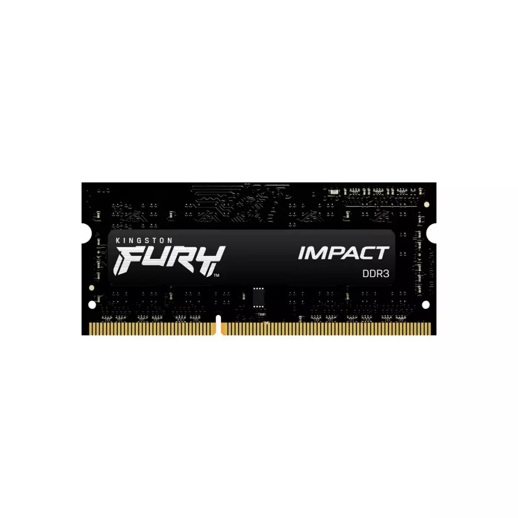 Модуль памяти для ноутбука SoDIMM DDR3L 8GB (2x4GB) 1866 MHz Fury Impact Kingston Fury (ex.HyperX) (KF318LS11IBK2/8) - 1 Модуль памяти для ноутбука SoDIMM DDR3L 8GB (2x4GB) 1866 MHz Fury Impact Kingston Fury (ex.HyperX) (KF318LS11IBK2/8) - 1