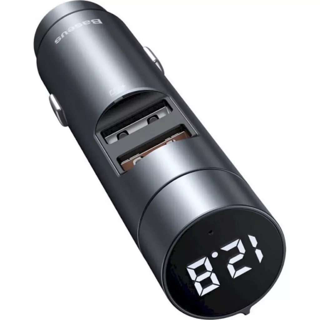 FM модулятор Baseus Energy Column MP3 Dark grey (CCNLZ-C0G) - 3 FM модулятор Baseus Energy Column MP3 Dark grey (CCNLZ-C0G) - 3