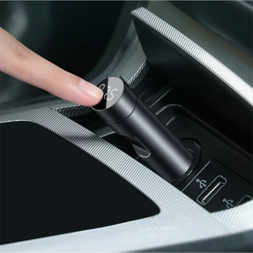 FM модулятор Baseus Energy Column MP3 Dark grey (CCNLZ-C0G) - 6 FM модулятор Baseus Energy Column MP3 Dark grey (CCNLZ-C0G) - 6