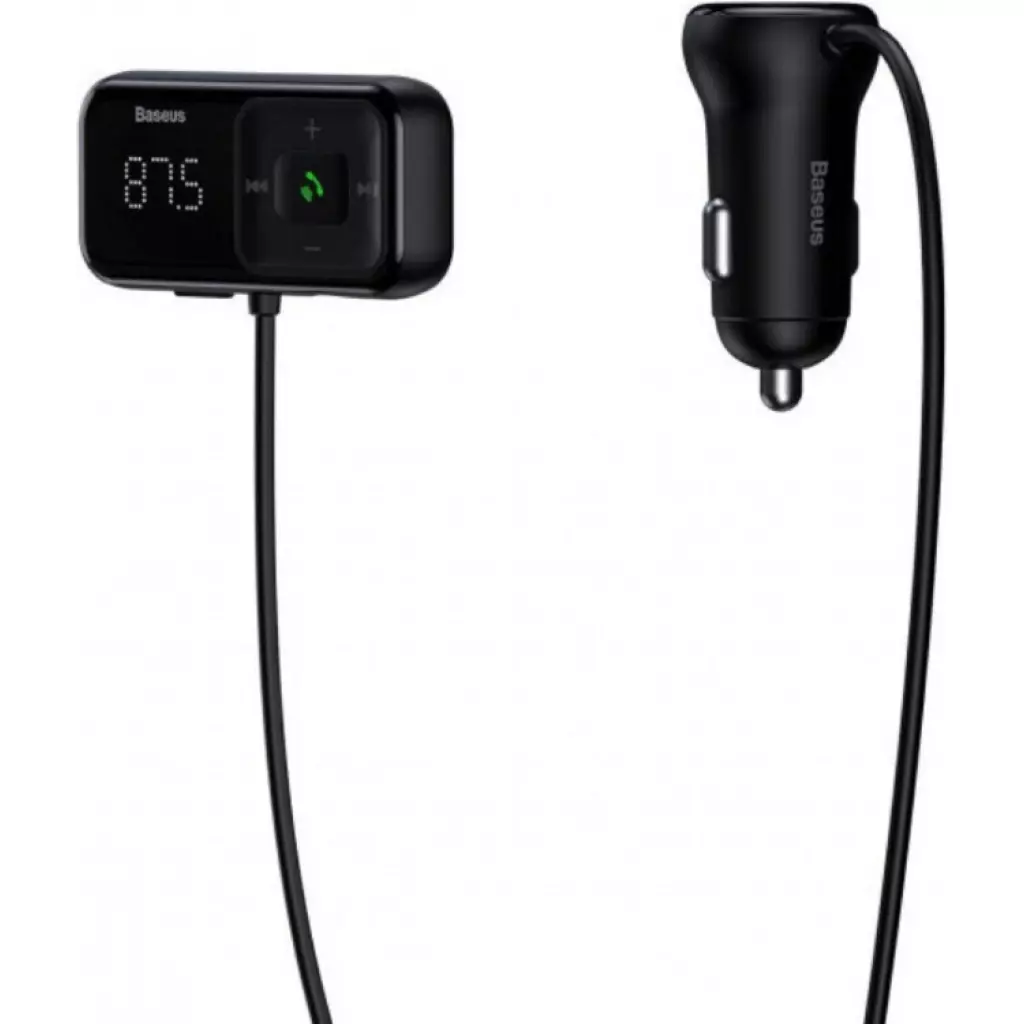 FM модулятор Baseus T typed S-16 MP3 Black (CCTM-E01) - 1 FM модулятор Baseus T typed S-16 MP3 Black (CCTM-E01) - 1