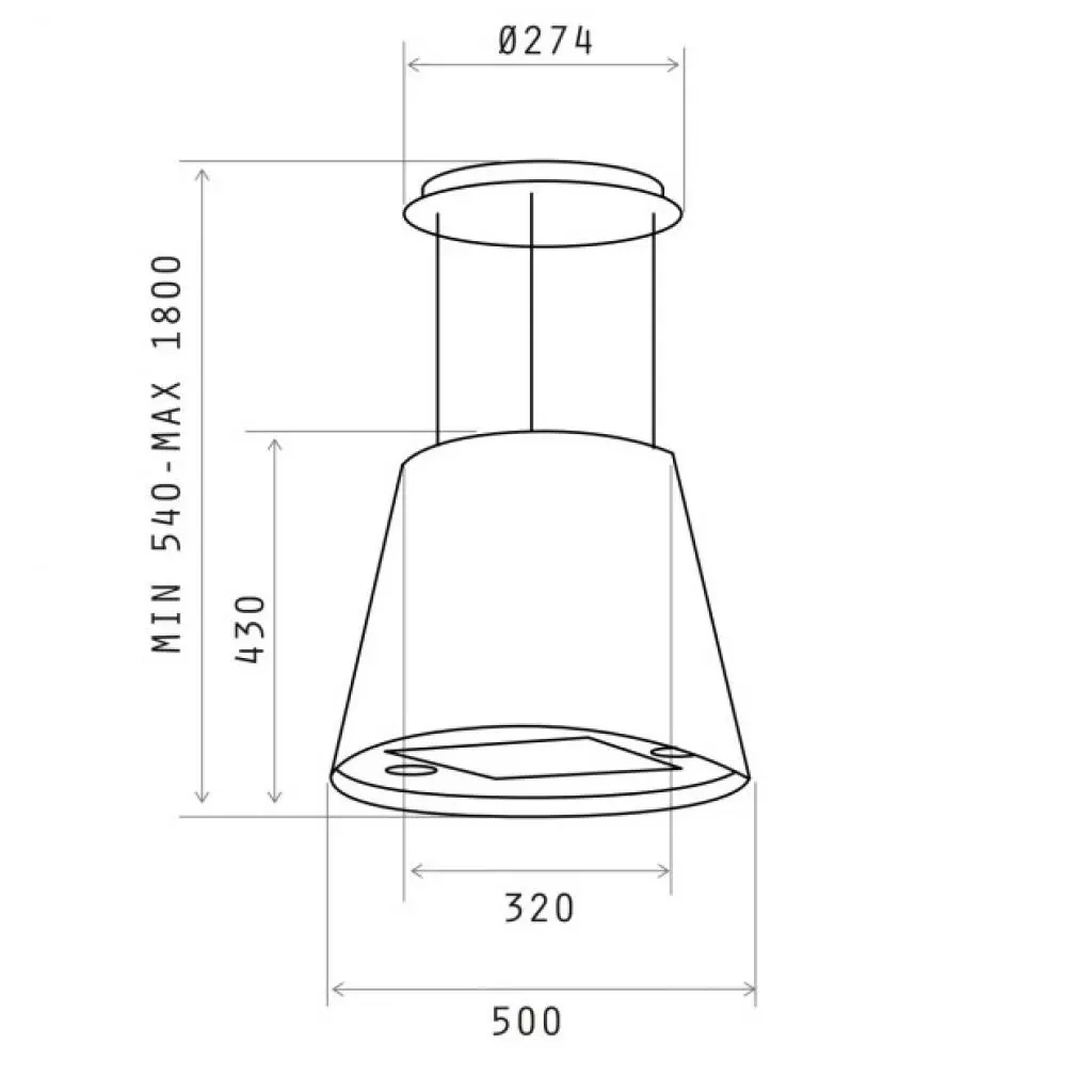 Вытяжка кухонная Elica JUNO WH/F/50 - 2