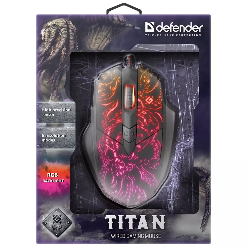 Мышка Defender Titan GM-650L RGB Black (52650) - 4