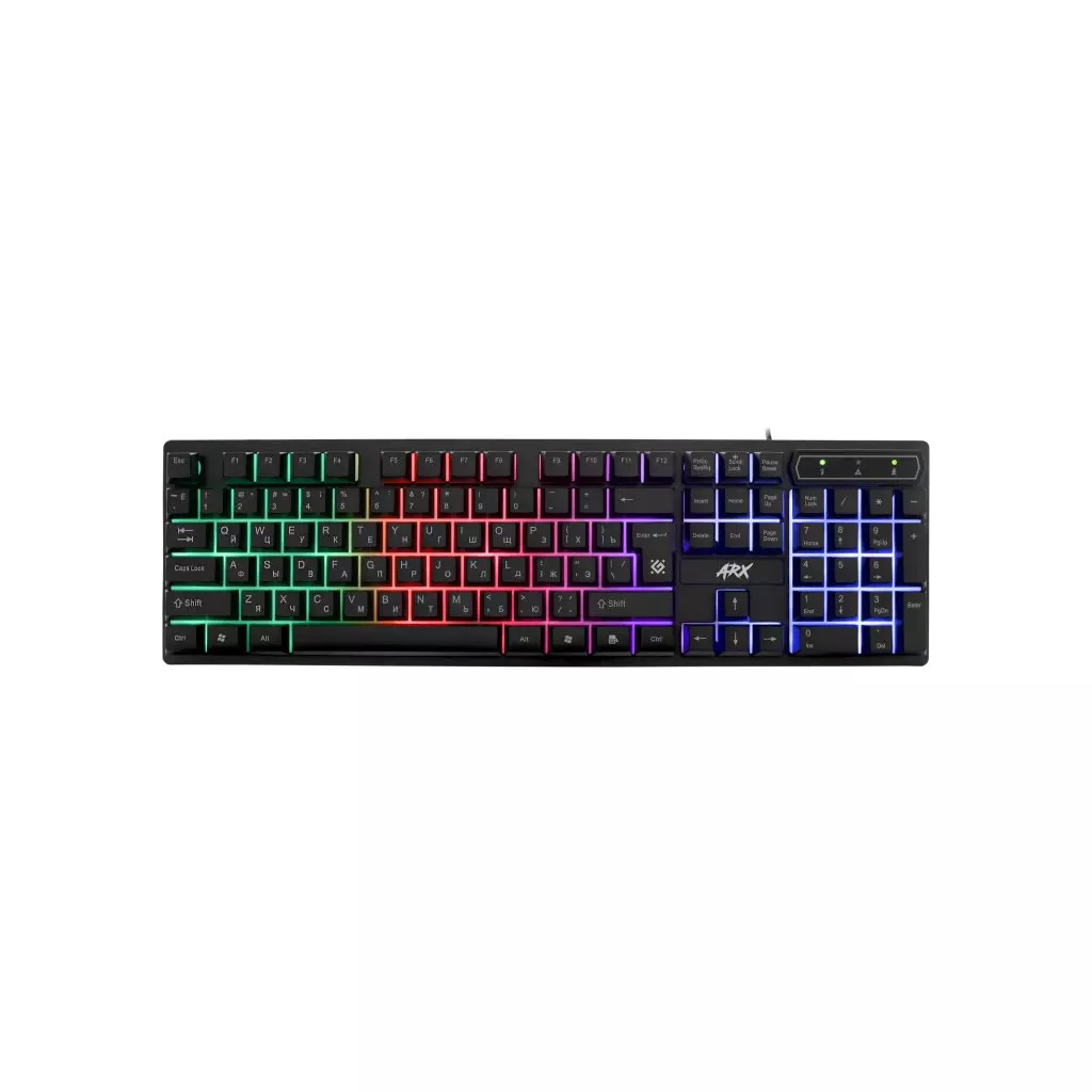 Клавиатура Defender Arx GK-196L Rainbow Black (45196)