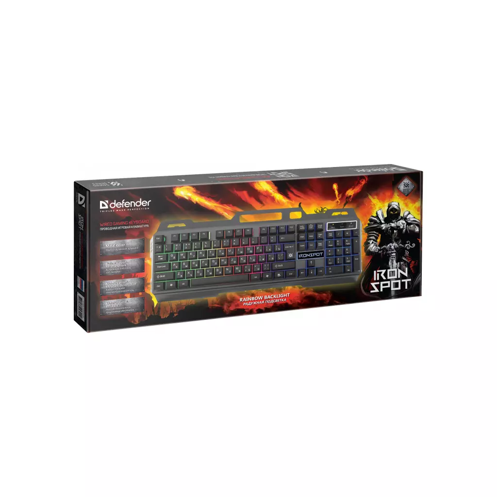 Клавиатура Defender IronSpot GK-320L Black (45320) - 2 Клавиатура Defender IronSpot GK-320L Black (45320) - 2