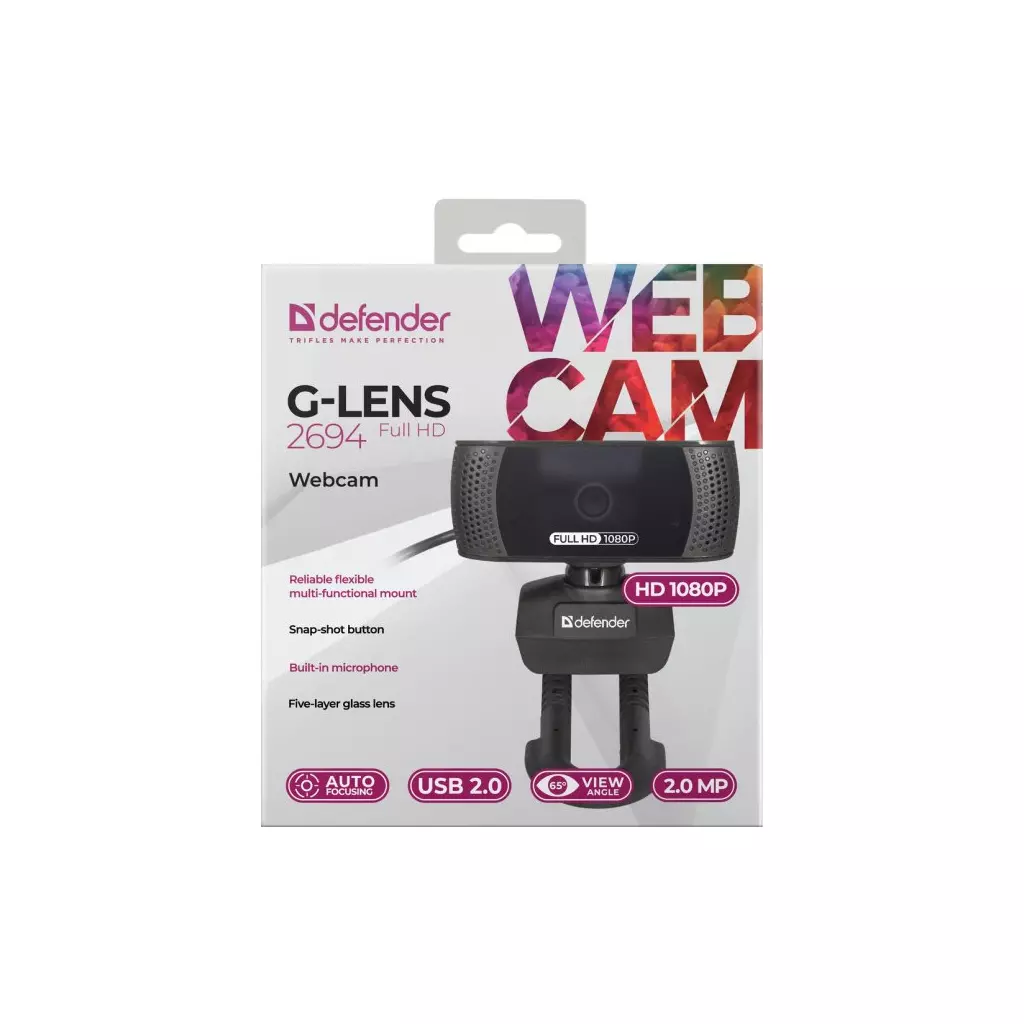 Веб-камера Defender G-lens 2694 Full HD 1080p Black (63194) - 3 Веб-камера Defender G-lens 2694 Full HD 1080p Black (63194) - 3