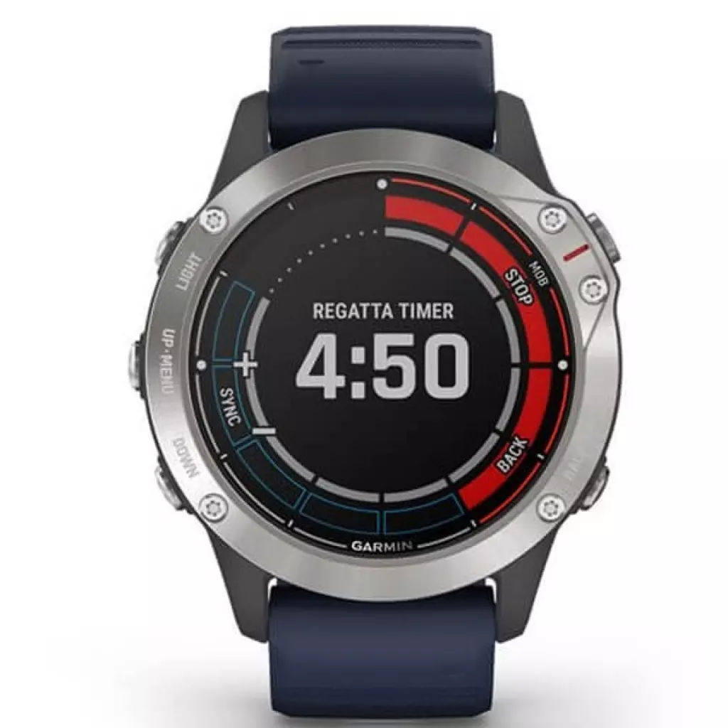 Смарт-часы Garmin quatix 6, Grey with Captain Blue Band (010-02158-91) - 9