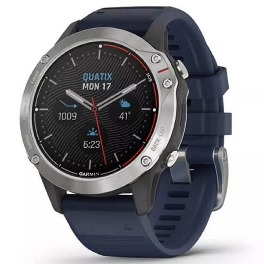 Смарт-часы Garmin quatix 6, Grey with Captain Blue Band (010-02158-91)