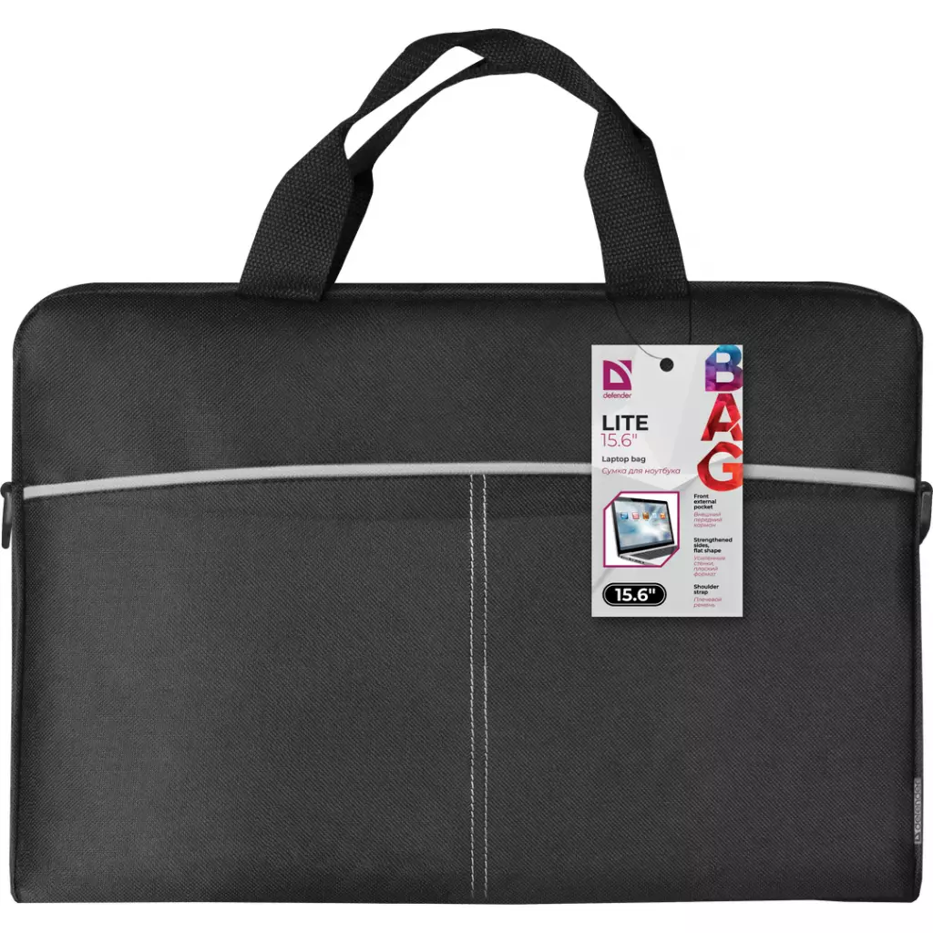 Сумка для ноутбука Defender 15.6" LITE, Black (26086) - 7