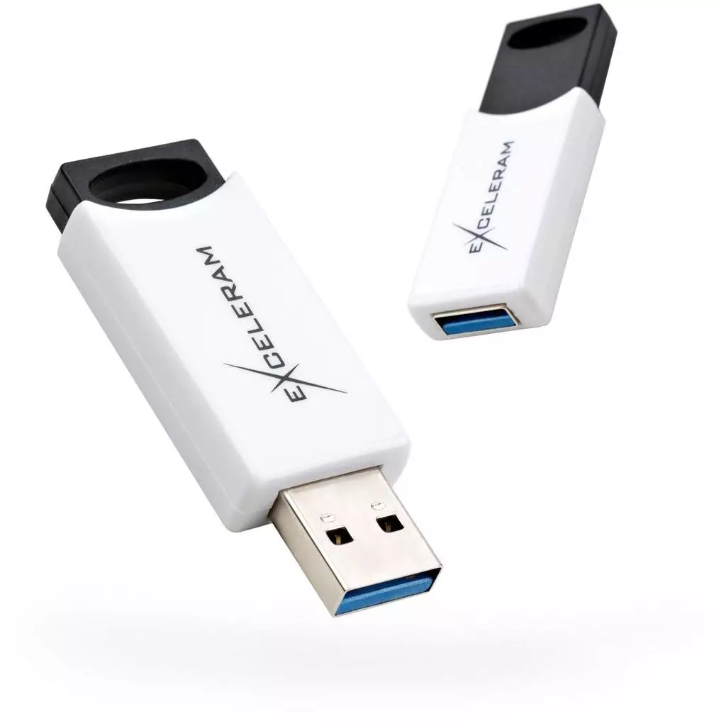 USB флеш накопитель eXceleram 128GB H2 Series White/Black USB 3.1 Gen 1 (EXU3H2W128)