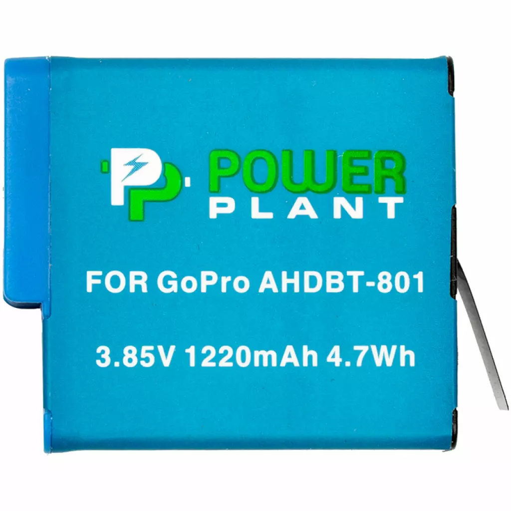 Аккумулятор к фото/видео PowerPlant GoPro AHDBT-801 1220mAh (декодирован) (CB970377)