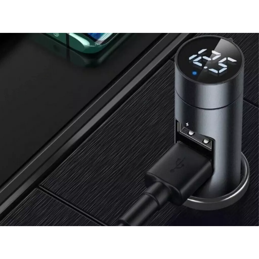 FM модулятор Baseus Energy Column MP3 Charger Dark grey (CCNLZ-0G) - 4