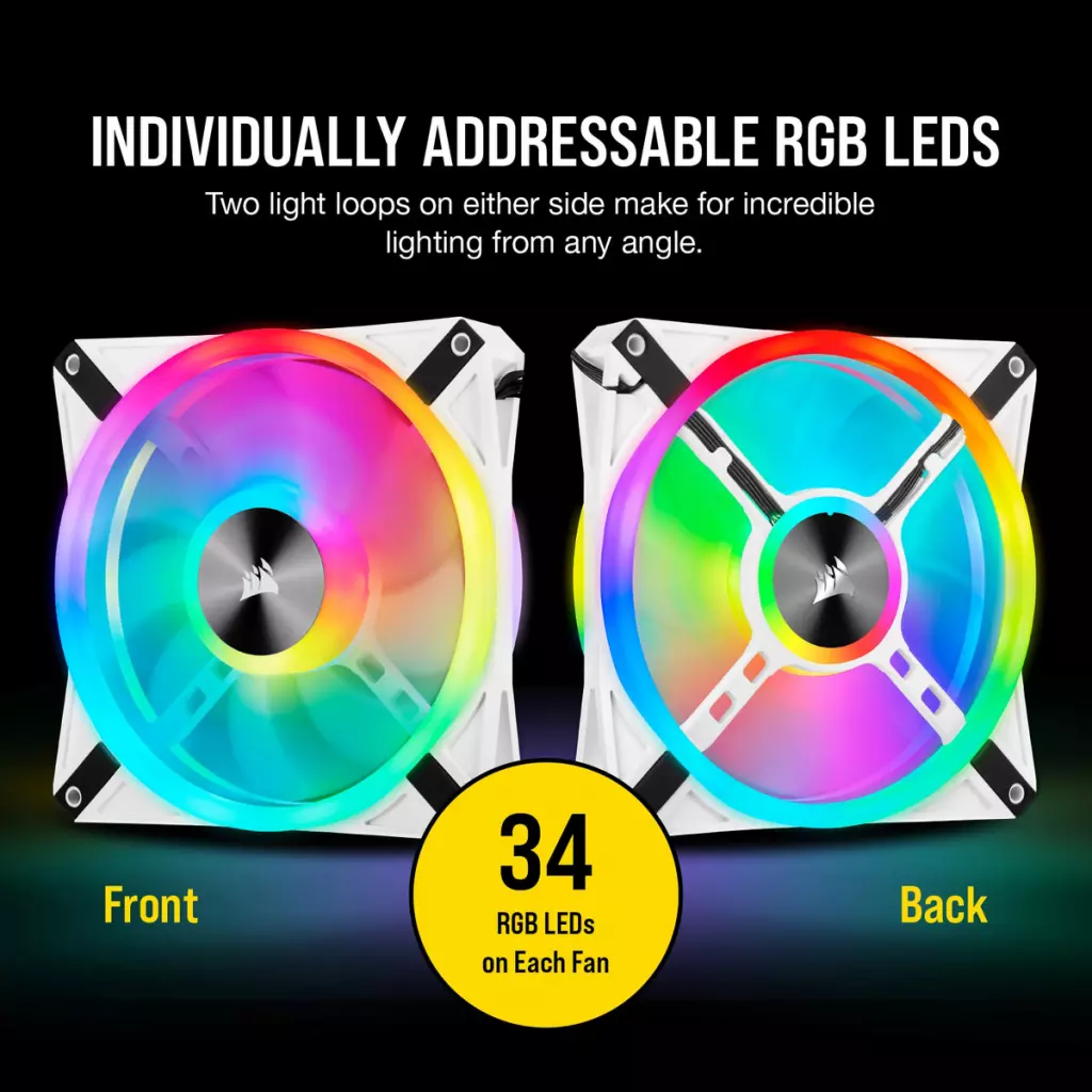 Кулер для корпуса Corsair iCUE QL140 RGB (CO-9050105-WW) - 5 Кулер для корпуса Corsair iCUE QL140 RGB (CO-9050105-WW) - 5