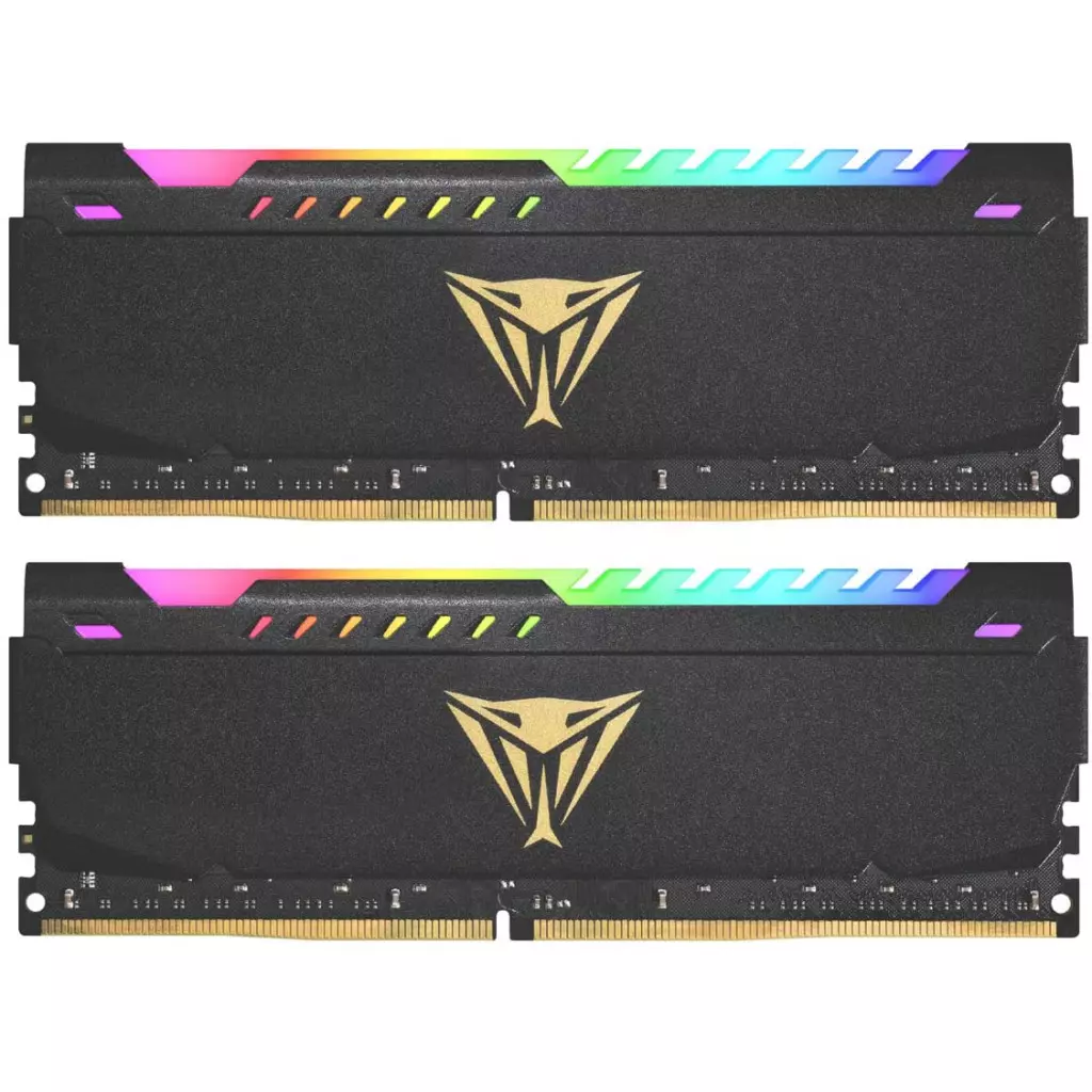 Модуль памяти для компьютера DDR4 16GB (2x8GB) 3600 MHz Viper Steel RGB Black Patriot (PVSR416G360C0K)