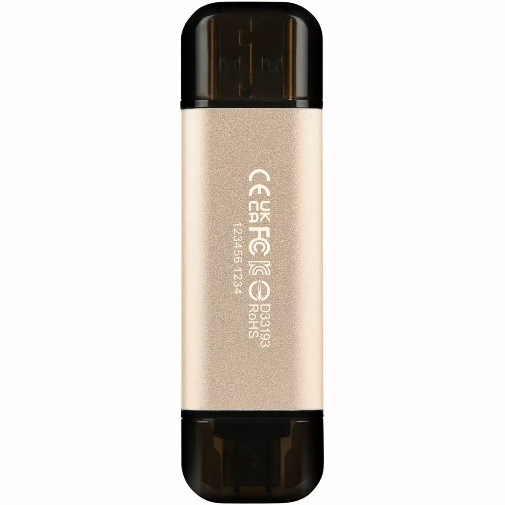 USB флеш накопитель Transcend 256GB JetFlash 930 Gold-Black USB 3.2/Type-C (TS256GJF930C) - 1 USB флеш накопитель Transcend 256GB JetFlash 930 Gold-Black USB 3.2/Type-C (TS256GJF930C) - 1
