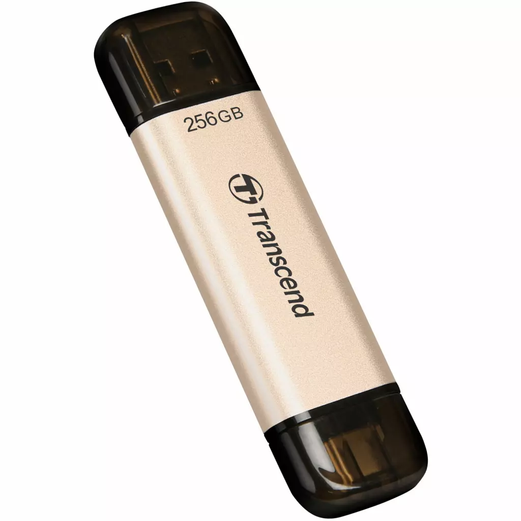 USB флеш накопитель Transcend 256GB JetFlash 930 Gold-Black USB 3.2/Type-C (TS256GJF930C) - 2 USB флеш накопитель Transcend 256GB JetFlash 930 Gold-Black USB 3.2/Type-C (TS256GJF930C) - 2
