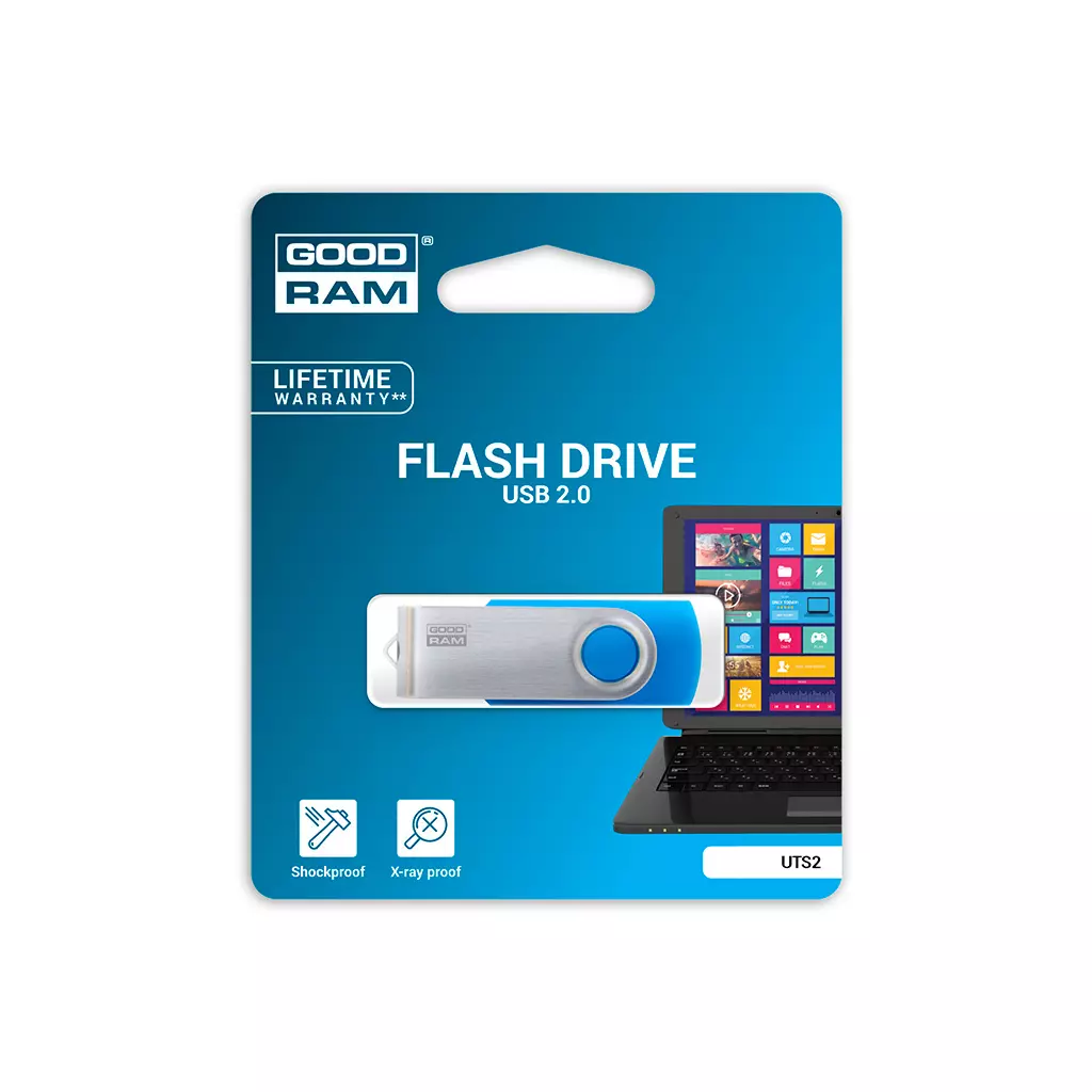 USB флеш накопитель Goodram 16GB UTS3 Blue USB 2.0 (UTS2_0160B0R11) - 3 USB флеш накопитель Goodram 16GB UTS3 Blue USB 2.0 (UTS2_0160B0R11) - 3