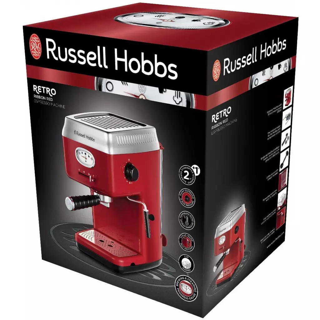 Кофеварка Russell Hobbs Hobbs 28250-56 Retro (28250-56) - 9 Кофеварка Russell Hobbs Hobbs 28250-56 Retro (28250-56) - 9