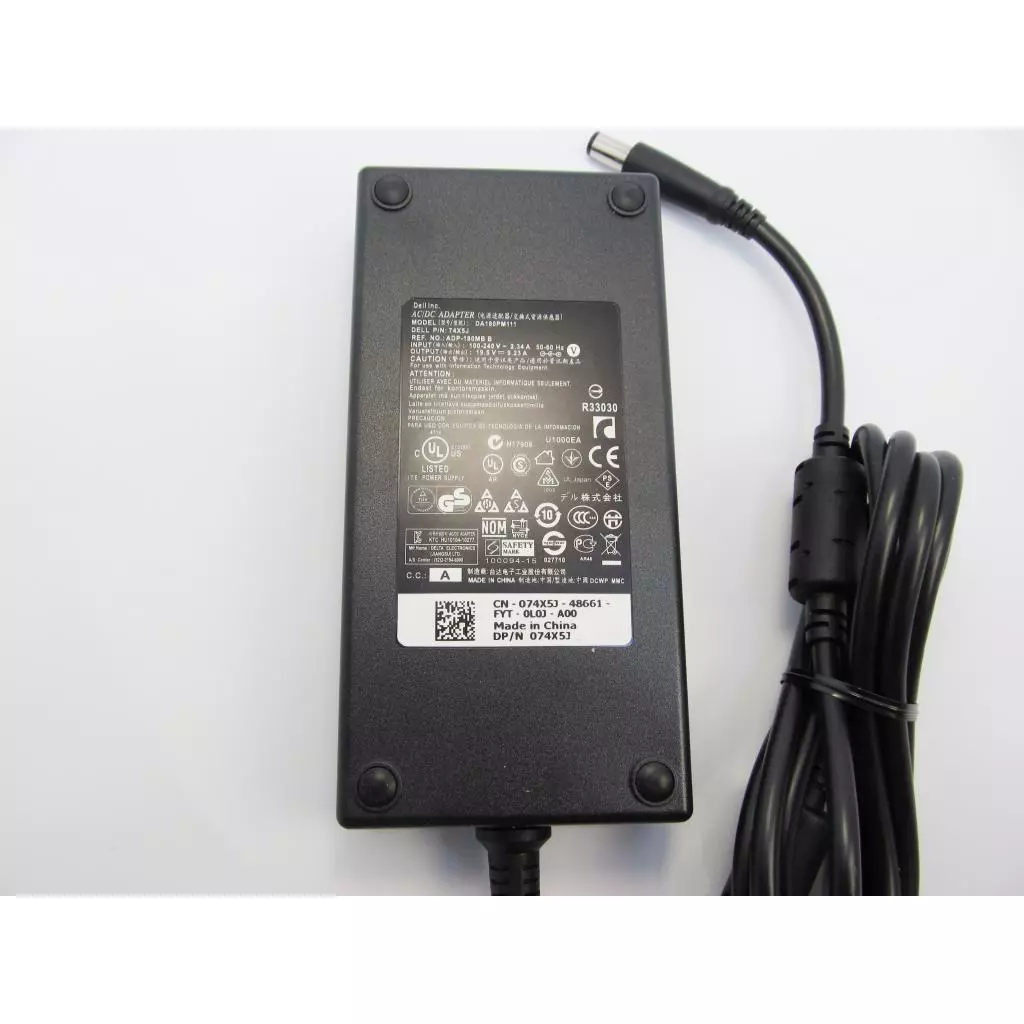 Блок питания к ноутбуку Dell 180W 19.5V 9.23A разъем 7.4/5.0(pin inside) (DA180PM111 / A40252) - 1 Блок питания к ноутбуку Dell 180W 19.5V 9.23A разъем 7.4/5.0(pin inside) (DA180PM111 / A40252) - 1