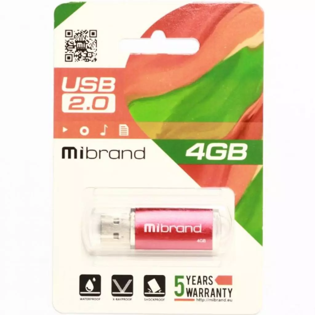 USB флеш накопитель Mibrand 4GB Cougar Red USB 2.0 (MI2.0/CU4P1R) - 1 USB флеш накопитель Mibrand 4GB Cougar Red USB 2.0 (MI2.0/CU4P1R) - 1
