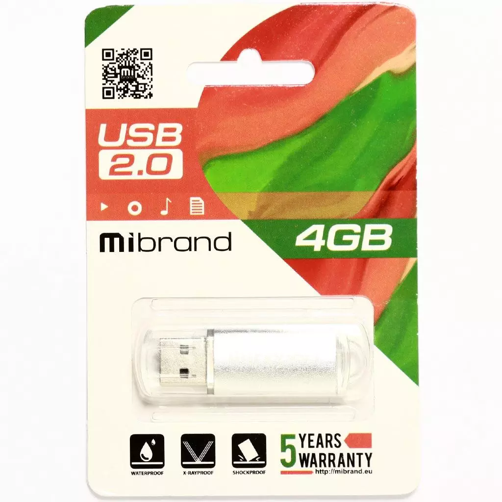 USB флеш накопитель Mibrand 4GB Cougar Silver USB 2.0 (MI2.0/CU4P1S) - 1 USB флеш накопитель Mibrand 4GB Cougar Silver USB 2.0 (MI2.0/CU4P1S) - 1