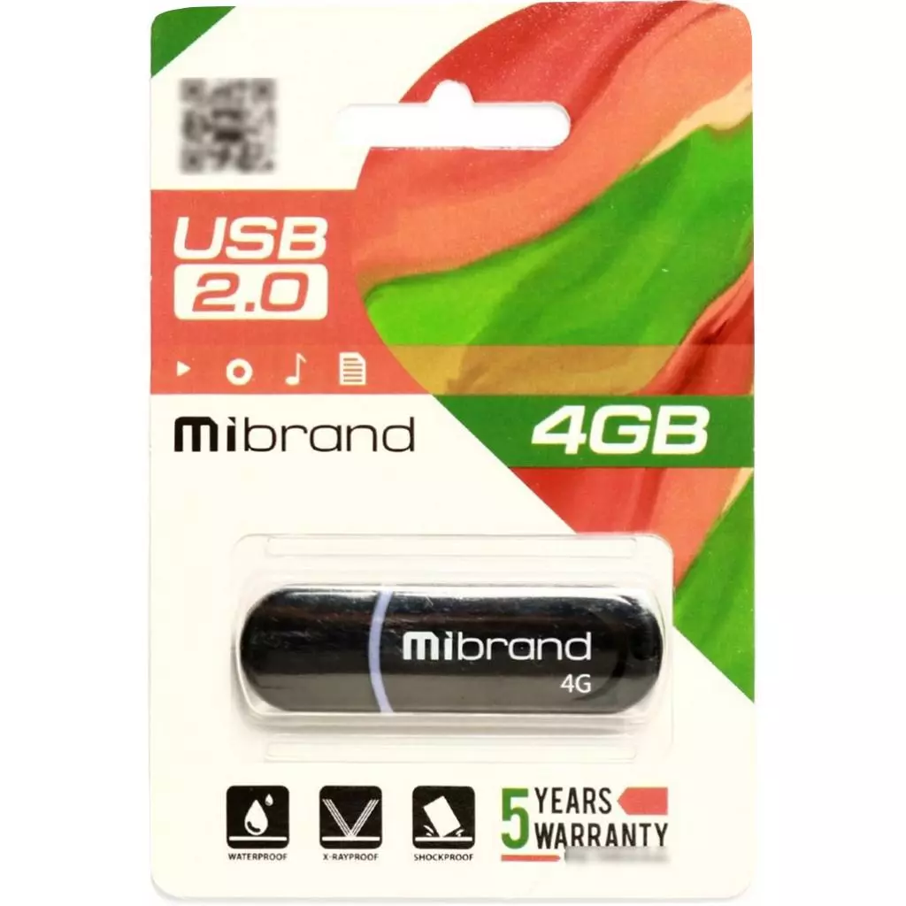 USB флеш накопитель Mibrand 4GB Panther Black USB 2.0 (MI2.0/PA4P2B) - 1 USB флеш накопитель Mibrand 4GB Panther Black USB 2.0 (MI2.0/PA4P2B) - 1