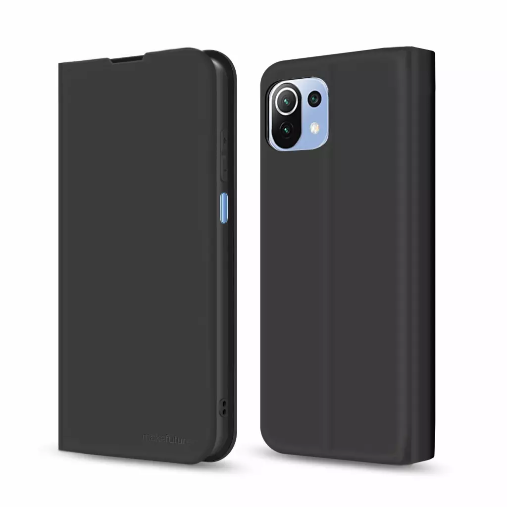 Чехол для моб. телефона MakeFuture Xiaomi Mi 11 Lite Flip (Soft-Touch PU) Black (MCP-XM11LBK)