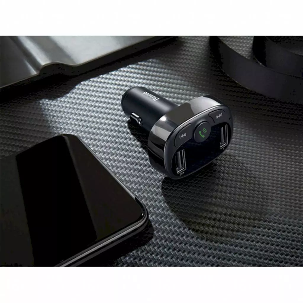 FM модулятор Baseus T-Typed Bluetooth MP3/Charger Black (CCTM-01) - 4 FM модулятор Baseus T-Typed Bluetooth MP3/Charger Black (CCTM-01) - 4