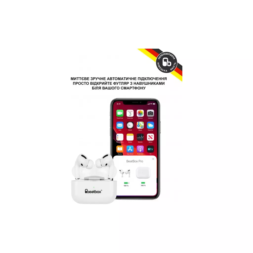 Наушники BeatBox PODS PRO 1 Wireless Charging White (bbppro1wcw) - 3 Наушники BeatBox PODS PRO 1 Wireless Charging White (bbppro1wcw) - 3