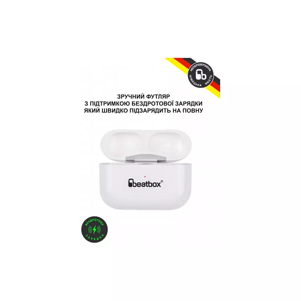 Наушники BeatBox PODS PRO 1 Wireless Charging White (bbppro1wcw) - 4 Наушники BeatBox PODS PRO 1 Wireless Charging White (bbppro1wcw) - 4