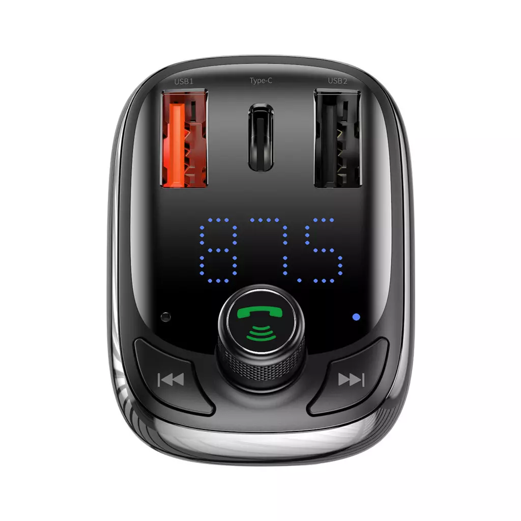 FM модулятор Baseus T typed S-13 Bluetooth MP3 car charger Black (CCTM-B01) - 3 FM модулятор Baseus T typed S-13 Bluetooth MP3 car charger Black (CCTM-B01) - 3
