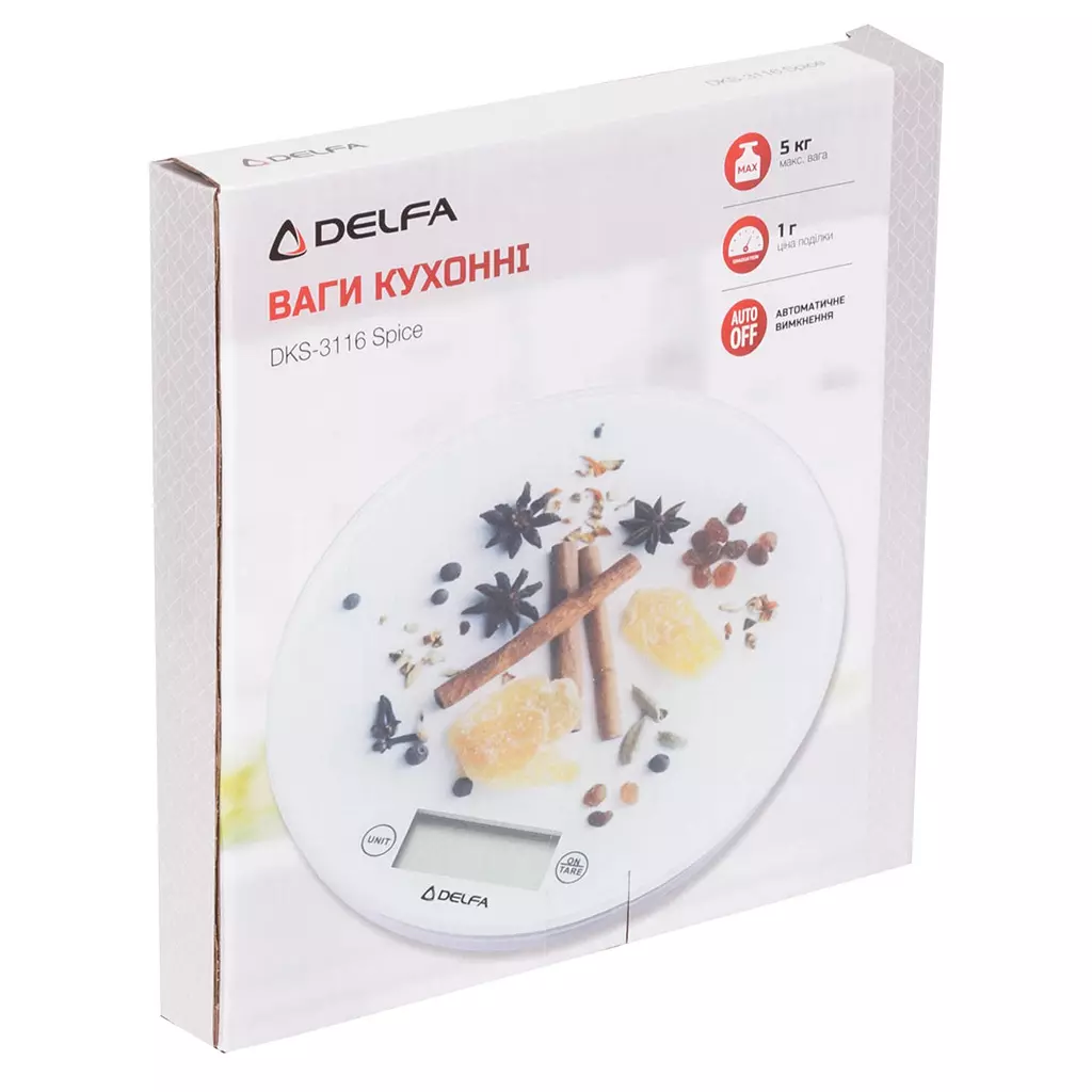 Весы кухонные Delfa DKS-3116 Spice - 3 Весы кухонные Delfa DKS-3116 Spice - 3