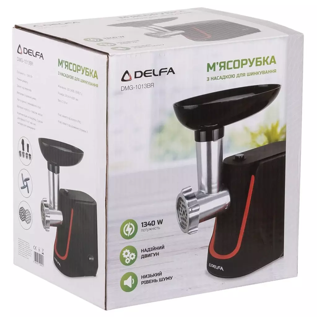 Мясорубка Delfa DMG-1013BR+ насадка для шинкування - 3 Мясорубка Delfa DMG-1013BR+ насадка для шинкування - 3