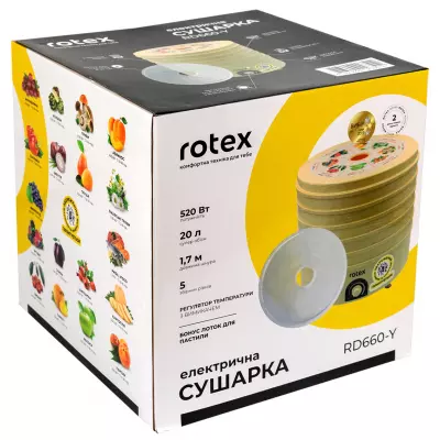 Сушка для овощей и фруктов Rotex RD660-Y - 6 Сушка для овощей и фруктов Rotex RD660-Y - 6