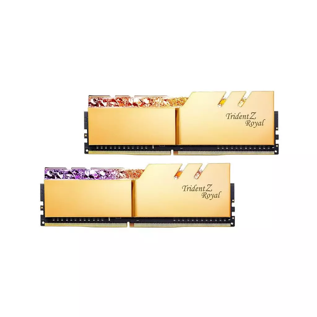 Модуль памяти для компьютера DDR4 16GB (2x8GB) 3600 MHz Trident Z Royal Gold G.Skill (F4-3600C18D-16GTRG) - 1 Модуль памяти для компьютера DDR4 16GB (2x8GB) 3600 MHz Trident Z Royal Gold G.Skill (F4-3600C18D-16GTRG) - 1