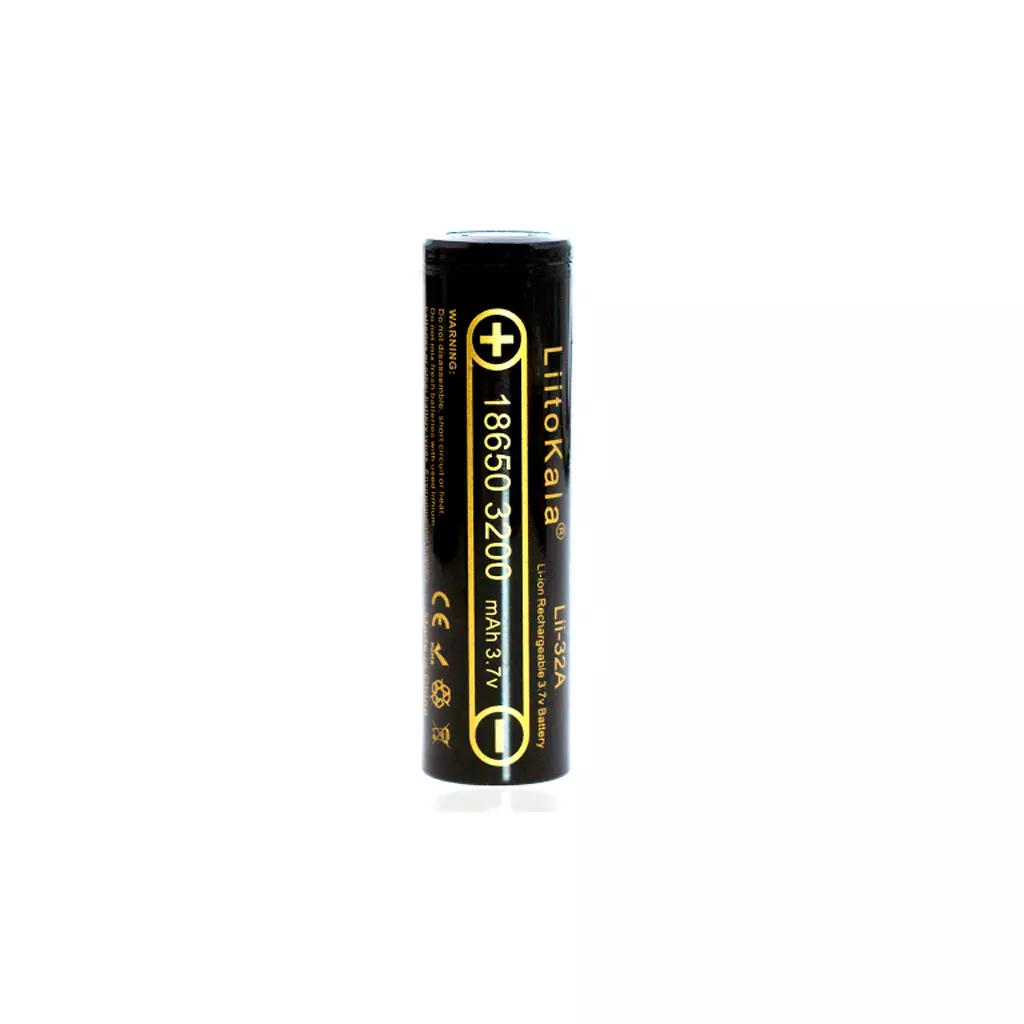Аккумулятор 18650 3200mah Li-Ion, (3050-3350mah), 3.7V (2.75-4.2V), Blac Liitokala (Lii-32A)