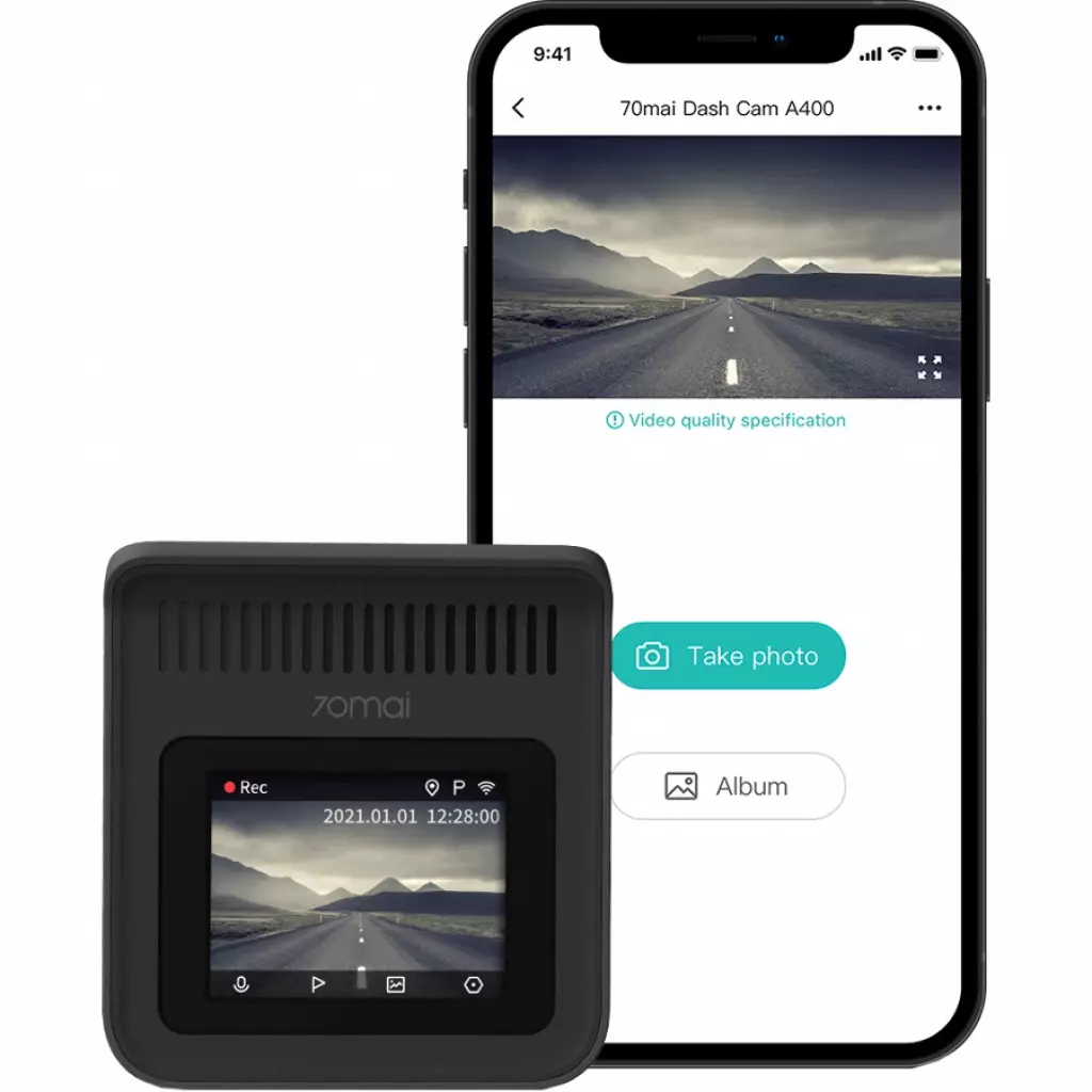 Видеорегистратор Xiaomi 70mai А400 + rear camera RC09 grey (А400 + rear camera) - 4 Видеорегистратор Xiaomi 70mai А400 + rear camera RC09 grey (А400 + rear camera) - 4