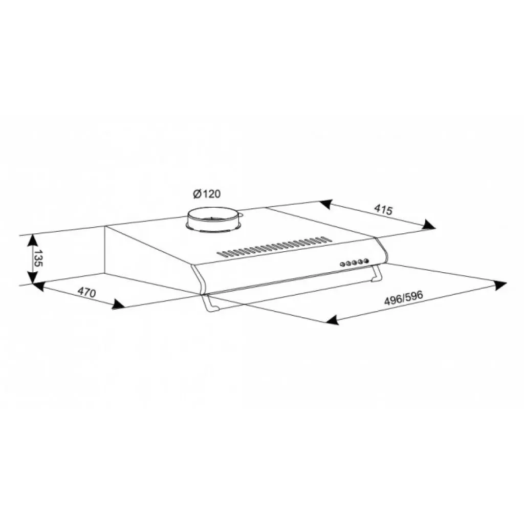 Вытяжка кухонная Eleyus BONA І LED SMD 60 IS (BONAІLEDSMD60IS) - 6 Вытяжка кухонная Eleyus BONA І LED SMD 60 IS (BONAІLEDSMD60IS) - 6