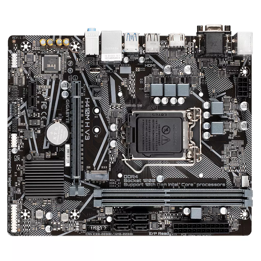 Материнская плата GIGABYTE H410M H V3 - 1 Материнская плата GIGABYTE H410M H V3 - 1