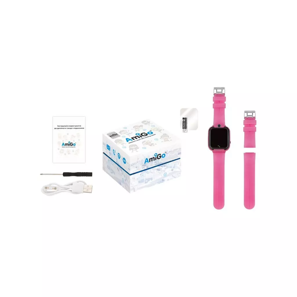 Смарт-часы Amigo GO007 FLEXI GPS Pink - 7 Смарт-часы Amigo GO007 FLEXI GPS Pink - 7