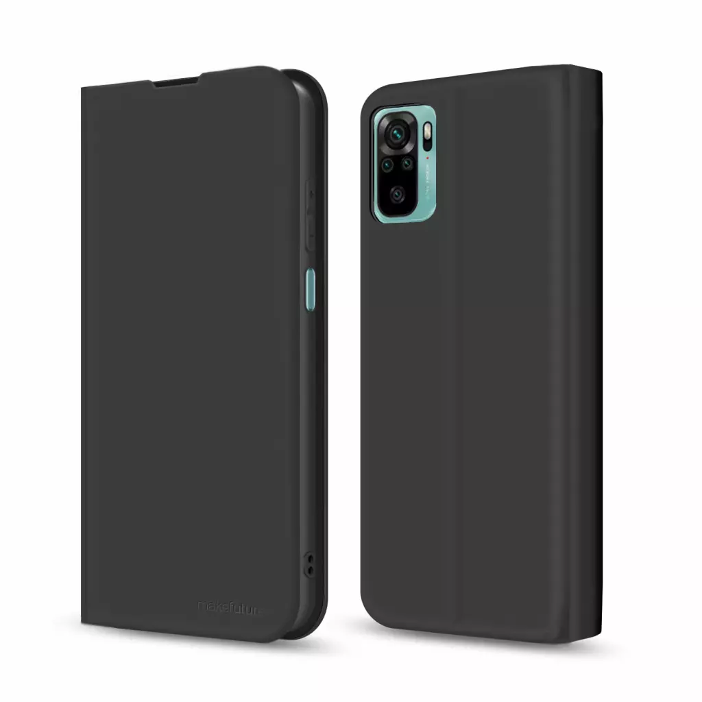Чехол для моб. телефона MakeFuture Xiaomi Redmi Note 10 Flip (Soft-Touch PU) Black (MCP-XRN10BK)