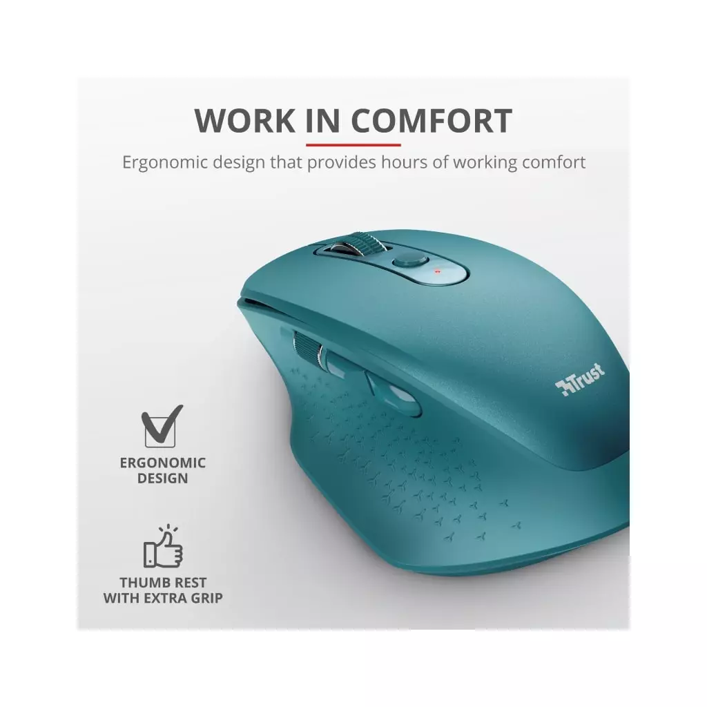 Мышка Trust Ozaa Rechargeable Wireless Blue (24034) - 3 Мышка Trust Ozaa Rechargeable Wireless Blue (24034) - 3