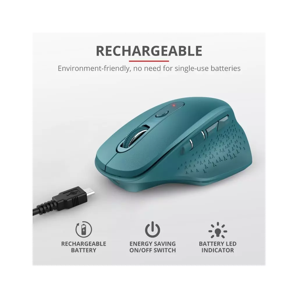 Мышка Trust Ozaa Rechargeable Wireless Blue (24034) - 11 Мышка Trust Ozaa Rechargeable Wireless Blue (24034) - 11