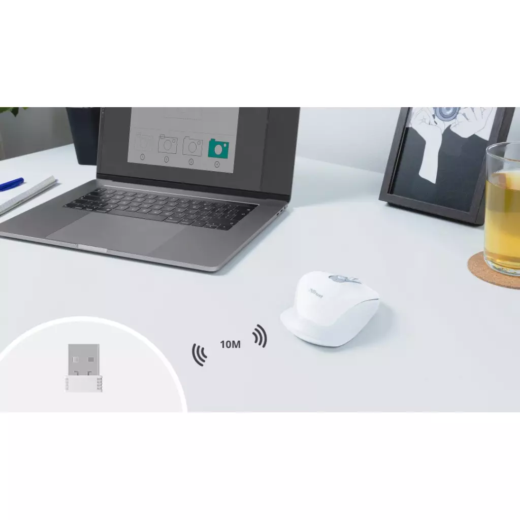 Мышка Trust Ozaa Rechargeable Wireless White (24035) - 2 Мышка Trust Ozaa Rechargeable Wireless White (24035) - 2