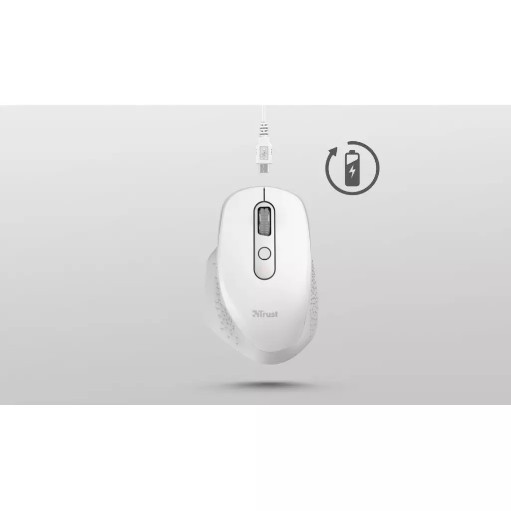 Мышка Trust Ozaa Rechargeable Wireless White (24035) - 4 Мышка Trust Ozaa Rechargeable Wireless White (24035) - 4