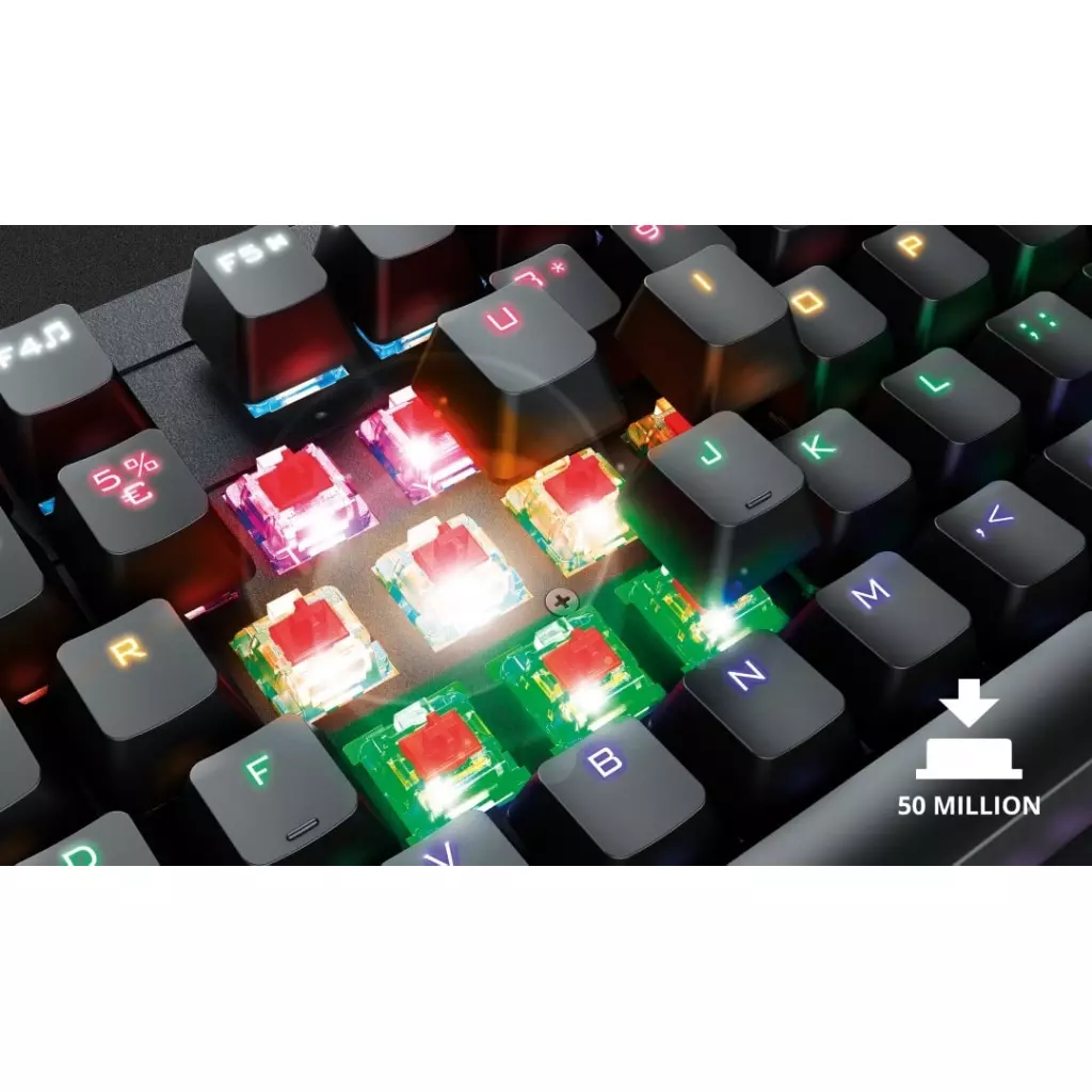 Клавиатура Trust GXT 863 Mazz Mechanical Keyboard (24200) - 4 Клавиатура Trust GXT 863 Mazz Mechanical Keyboard (24200) - 4