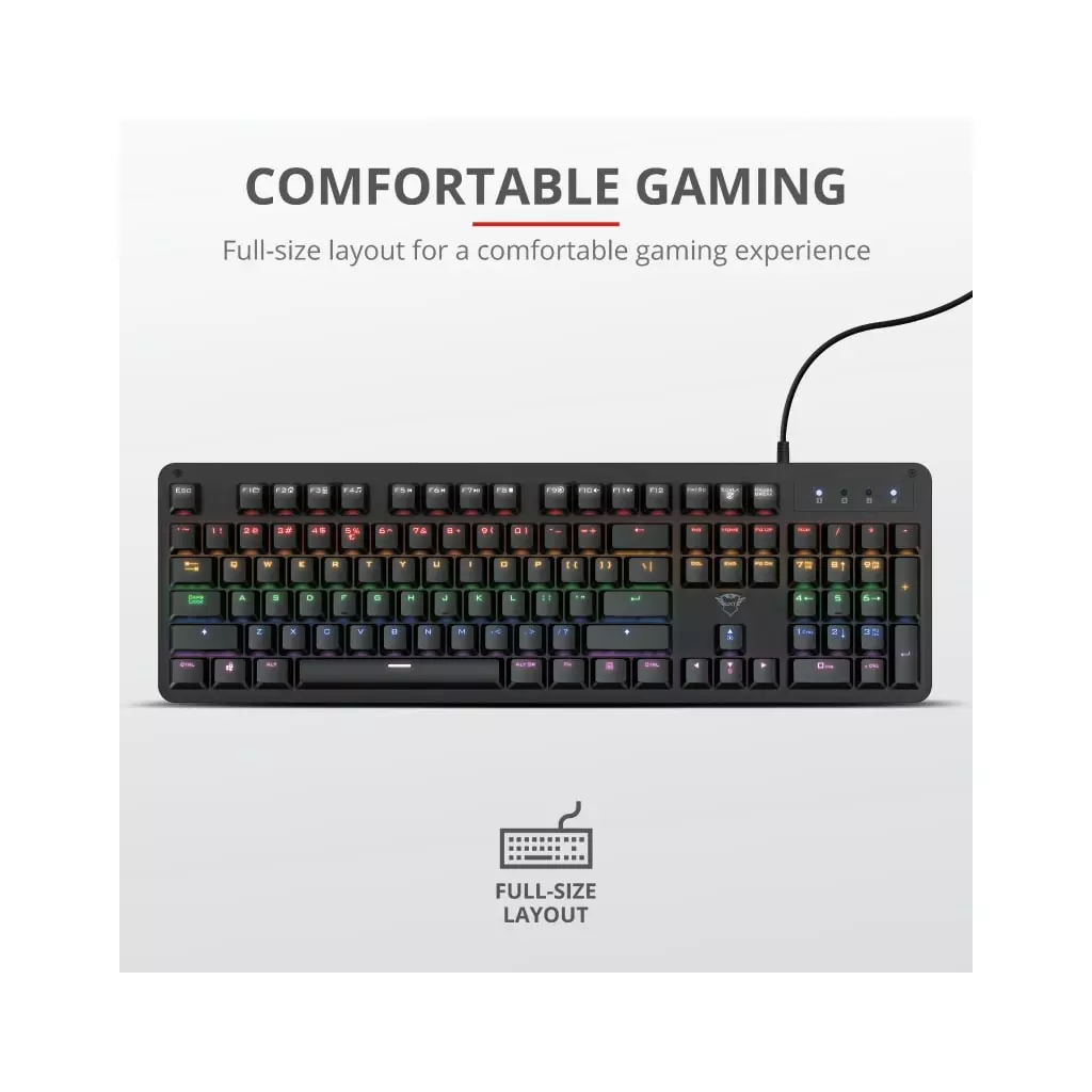 Клавиатура Trust GXT 863 Mazz Mechanical Keyboard (24200) - 11 Клавиатура Trust GXT 863 Mazz Mechanical Keyboard (24200) - 11