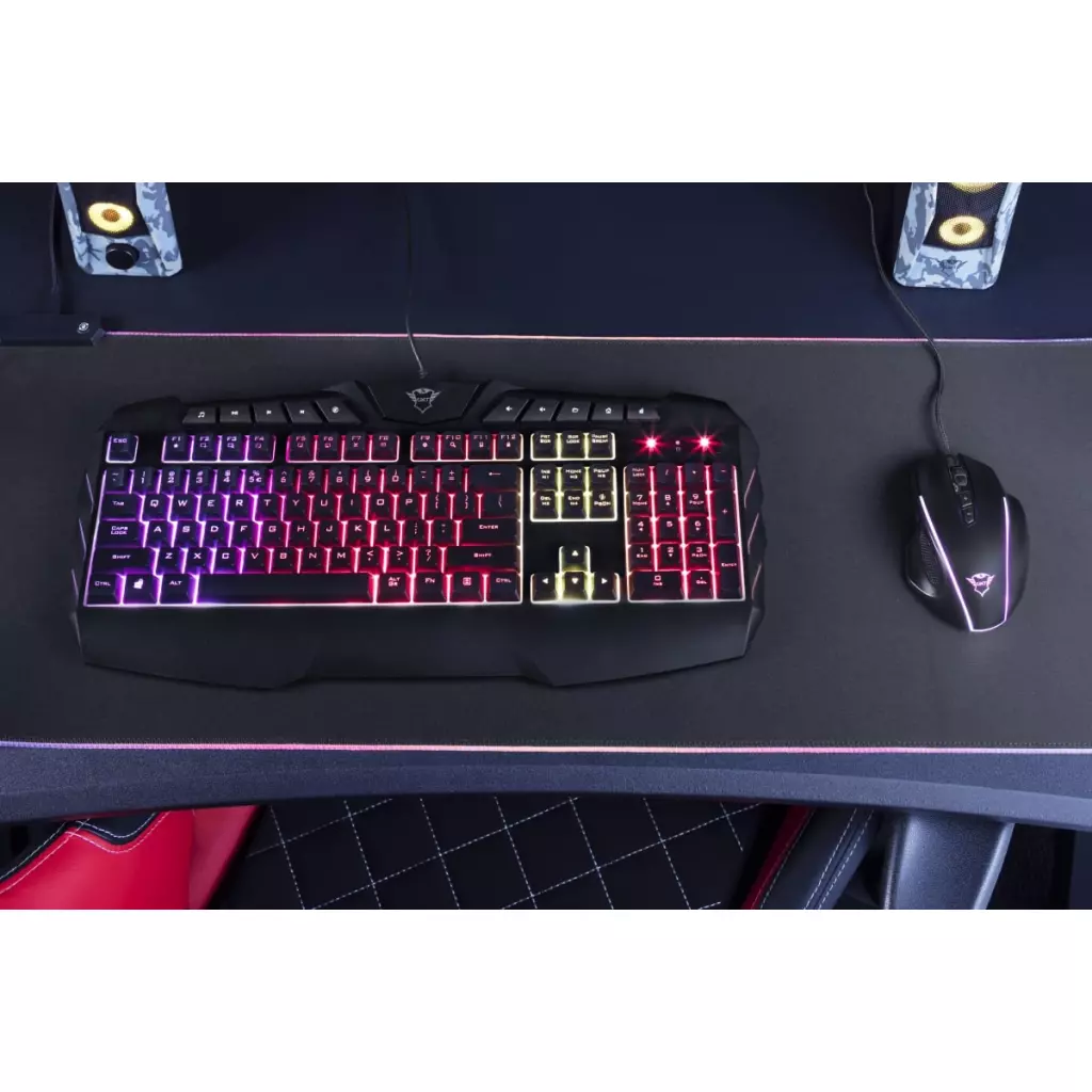 Клавиатура Trust GXT881 Odyss Semi-Mech USB Black (24303) - 1 Клавиатура Trust GXT881 Odyss Semi-Mech USB Black (24303) - 1