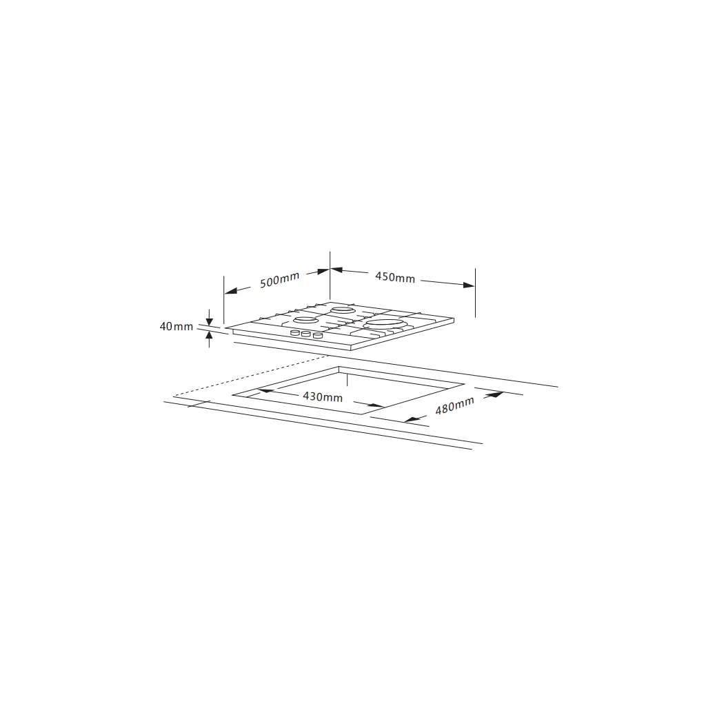 Варочная поверхность Interline HGG 744 FGT BA - 8