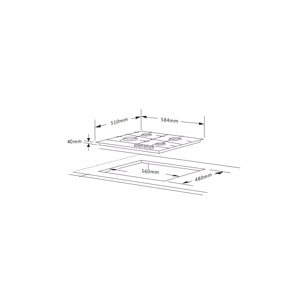 Варочная поверхность Interline HGG 764 FGT BA - 11