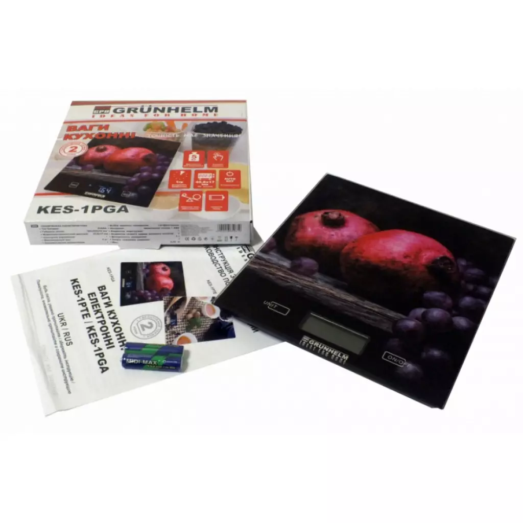 Весы кухонные Grunhelm KES-1PGA - 3 Весы кухонные Grunhelm KES-1PGA - 3